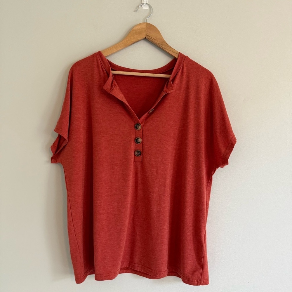 Rust Short Sleeve Top - Picture 2 of 7